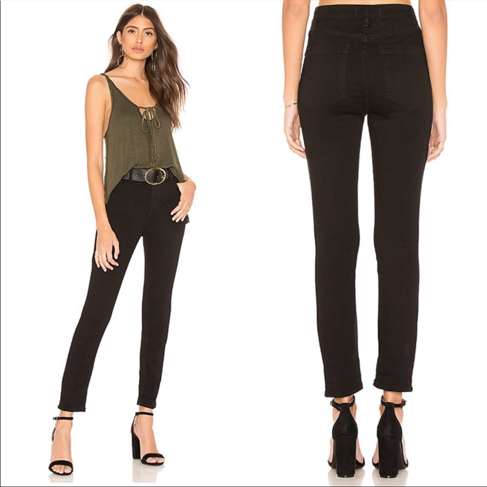 Free people high waist long and lean jeans